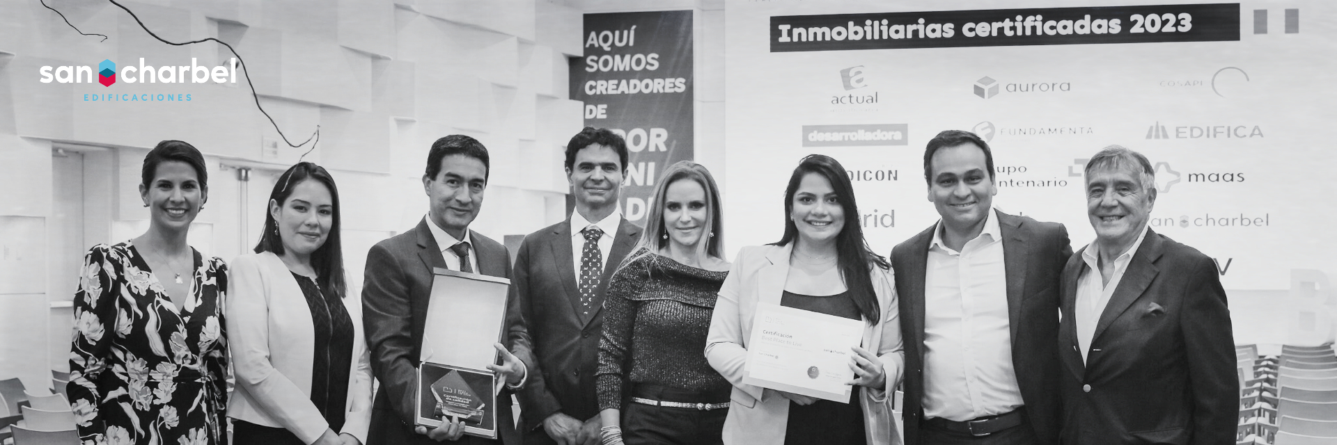 San Charbel Edificaciones certificada en Best Place to Live 2023.